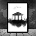 Athens Watercolour Skyline Cityscape Print