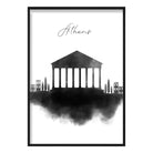 Athens Watercolour Skyline Cityscape Print