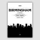 Birmingham City Skyline Cityscape Print
