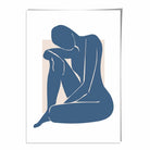 Blue Nude Matisse Inspired Wall Art Print No 1