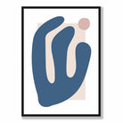 Pink and Blue Matisse Inspired Floral Wall Art Print No 3