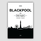 Blackpool City Skyline Cityscape Print
