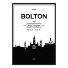 Bolton City Skyline Cityscape Print