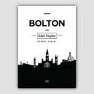 Bolton City Skyline Cityscape Print