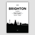 Brighton City Skyline Cityscape Print