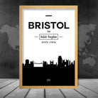 Bristol City Skyline Cityscape Print