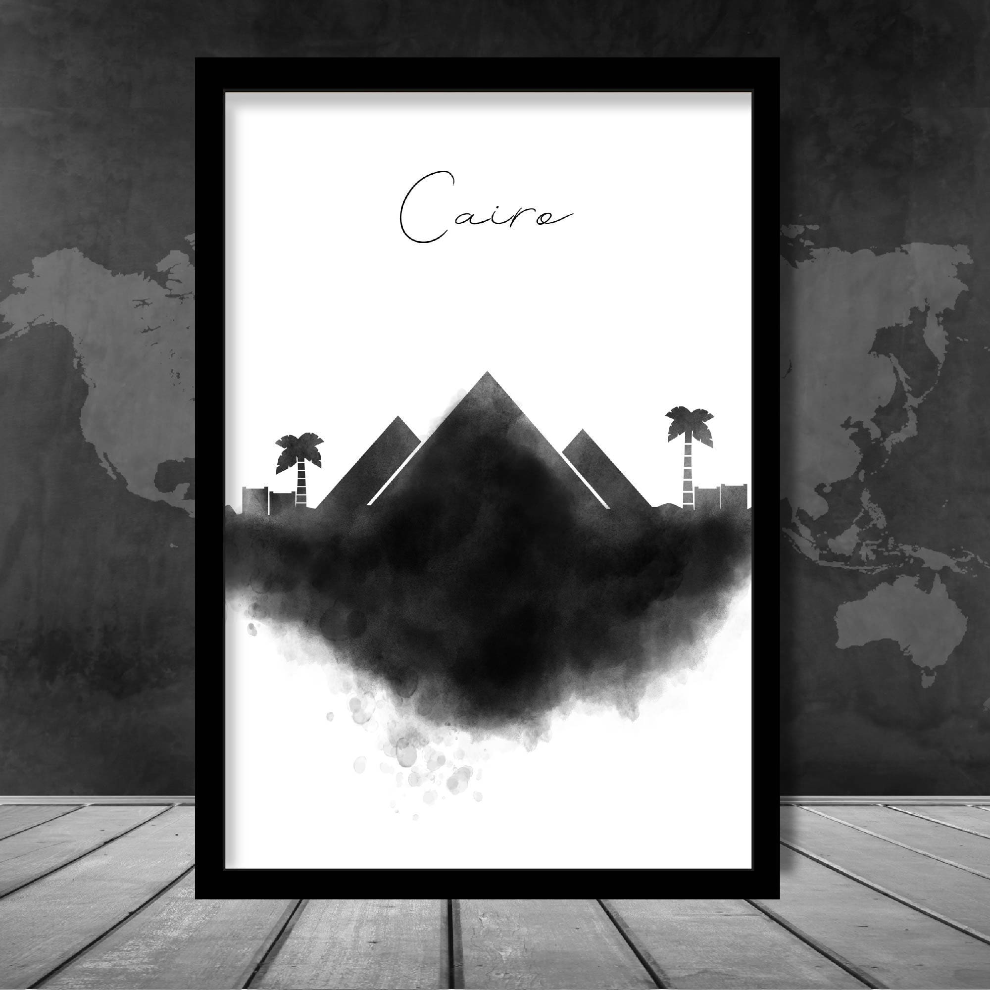 Cairo Watercolour Skyline Cityscape Print