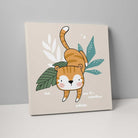 Boho Safari Jungle Tiger Beige and Orange on Canvas
