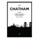 Chatham City Skyline Cityscape Print