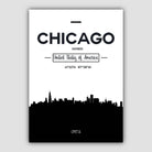 Chicago City Skyline Cityscape Print