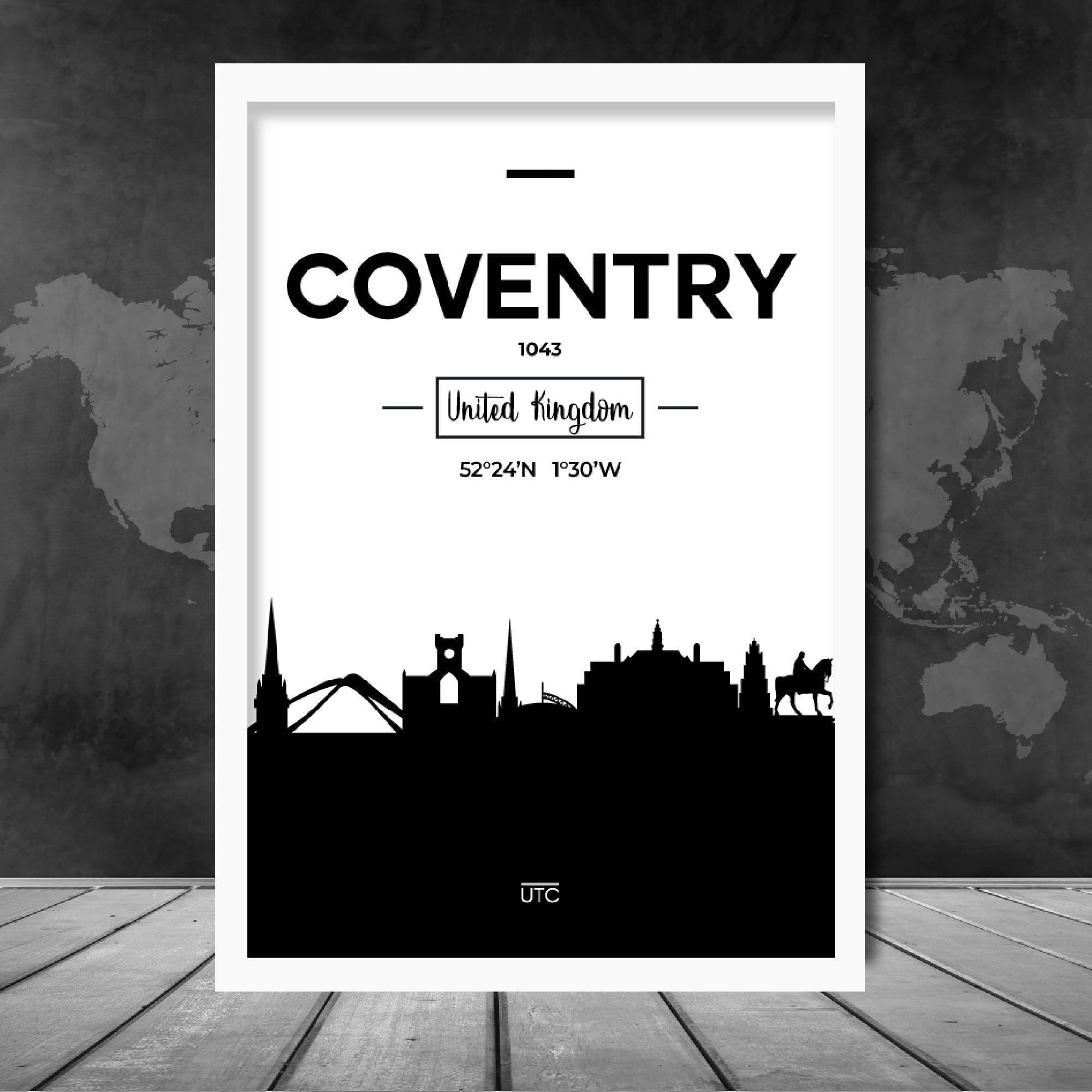 Coventry City Skyline Cityscape Print