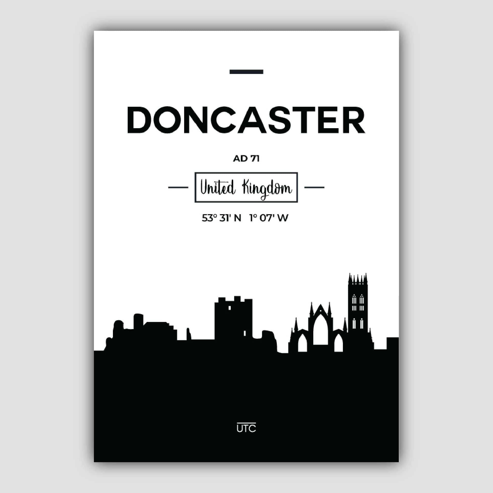 Doncaster City Skyline Cityscape Print