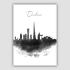 Dubai Watercolour Skyline Cityscape Print