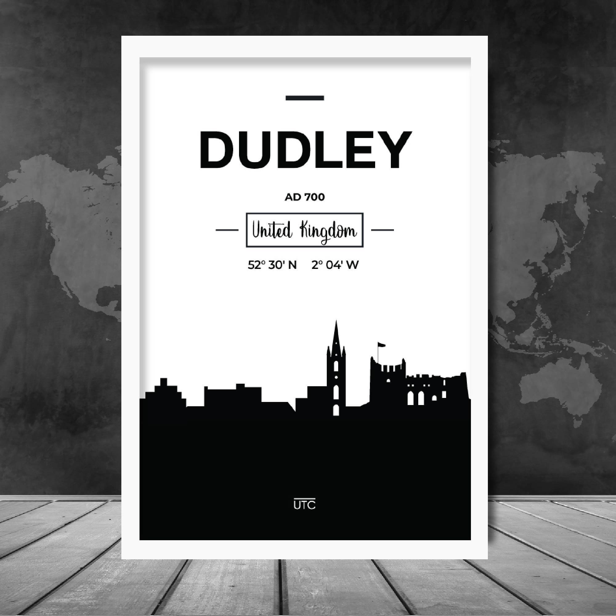 Dudley City Skyline Cityscape Print