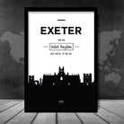 Exeter City Skyline Cityscape Print