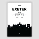 Exeter City Skyline Cityscape Print
