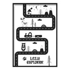 Little Explorer Black & White Scandinavian Nursery Poster