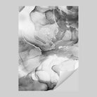 Set of 3 Abstract Black Grey and White Floral Art prints
