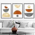 Geometric Abstract Orange and Gold No 4