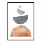 Geometric Abstract Grey and Copper No 3