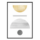 Geometric Abstract Grey and Gold No 4