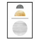 Geometric Abstract Grey's & Gold No1