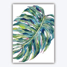 Set of 5 ORIGINAL Tropical Palm Leaf Leaves Watercolour Blue Green Gallery wall ART Prints Botanical