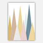 Set of 5 Scandinavian GEOMETRIC Gallery Wall Art Multi Blue Pink Yellow & Beige Art Prints STAG head Wall Pictures Posters Artwork