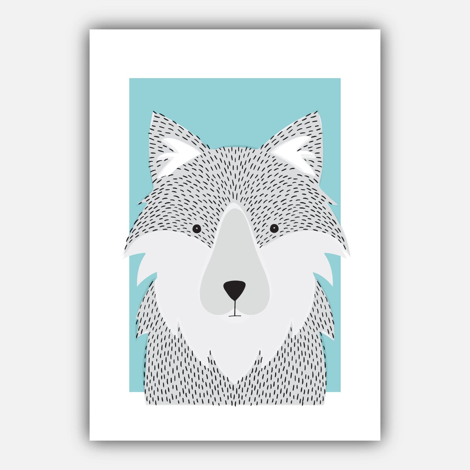 NURSERY Set of 5 FOREST Animals Gallery Wall Art Prints ORIGINAL Scandinavian Style sketch Fox Wolf Rabbit Picture Posters Artwork