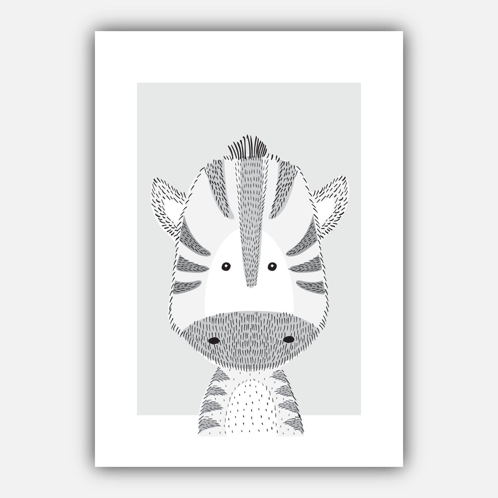 NURSERY Set of 5 JUNGLE Animals Gallery Wall Art Prints Blue Yellow Grey ORIGINAL Scandinavian Style Picture Posters Artwork