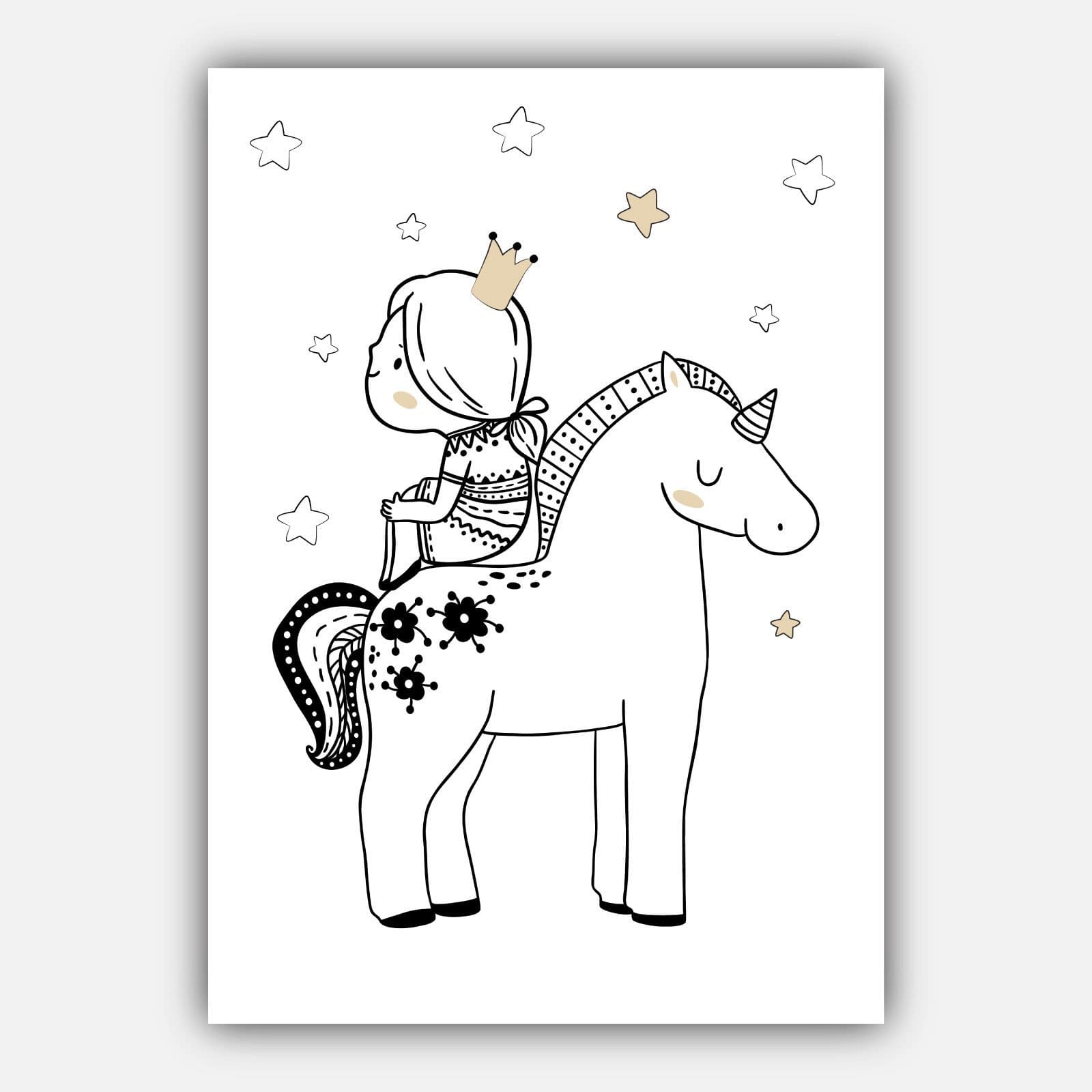 NURSERY Set of 5 PRINCESS Unicorn, So Loved, Love you to the Moon and Back Scandinavian Gallery Wall Art Prints Picture Posters