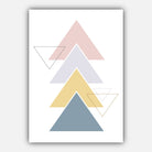 Set of 5 Scandinavian GEOMETRIC Gallery Wall Art Multi Blue Pink Yellow & Beige Art Prints STAG head Wall Pictures Posters Artwork
