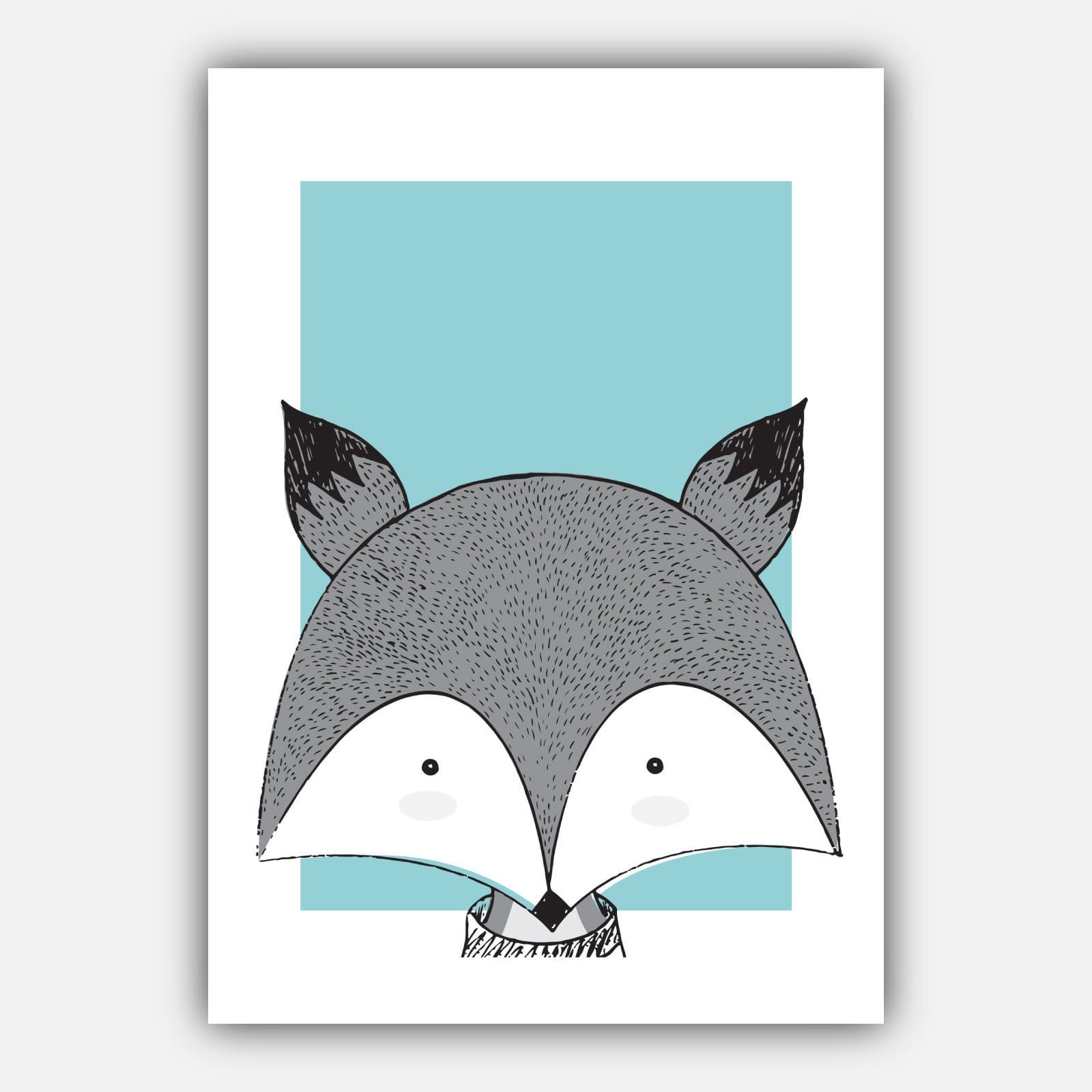 NURSERY Set of 5 FOREST Animals Gallery Wall Art Prints ORIGINAL Scandinavian Style sketch Fox Wolf Rabbit Picture Posters Artwork