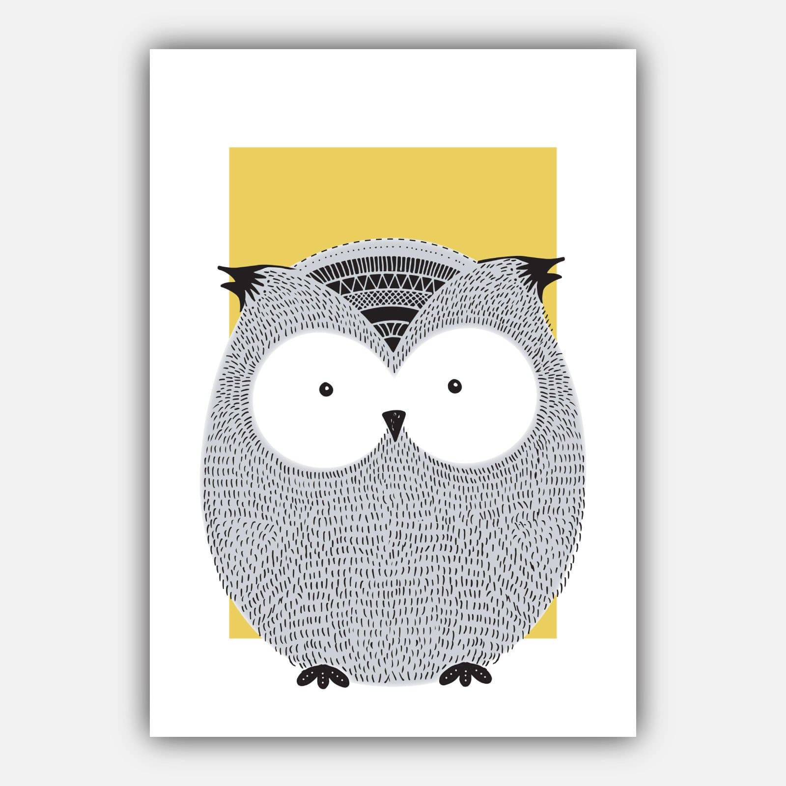 NURSERY Set of 5 FOREST Animals Gallery Wall Art Prints Yellow ORIGINAL Scandinavian Style Deer Bear Fox Owl Rabbit Picture Posters Artwork