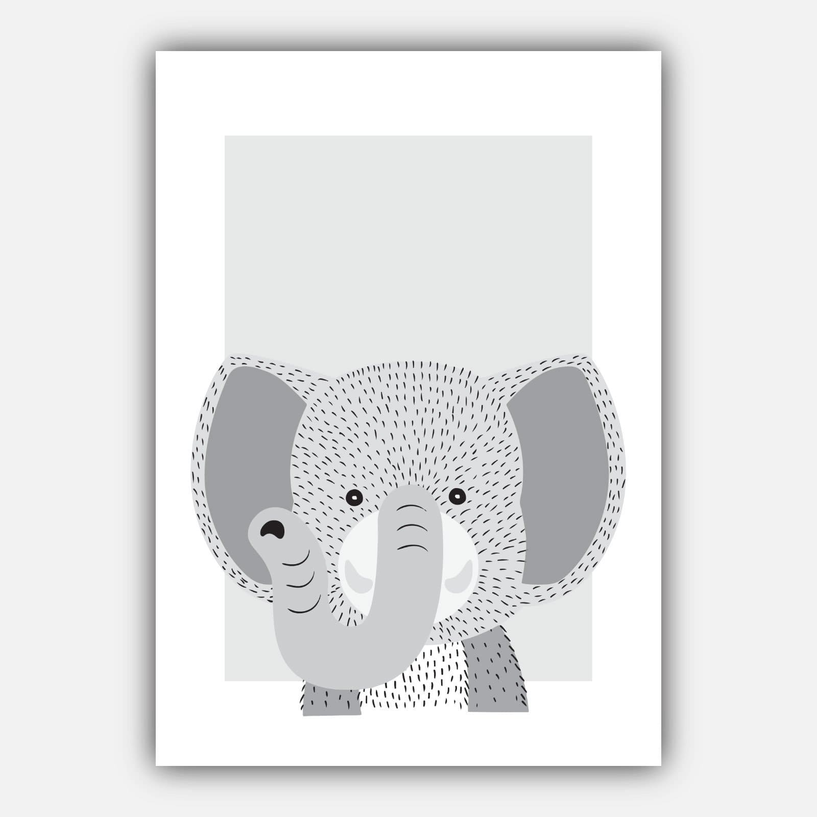 NURSERY Set of 5 JUNGLE Animals Gallery Wall Art Prints Yellow Elephant Tiger Lion Monkey Zebra ORIGINAL Scandinavian sketch Picture Posters