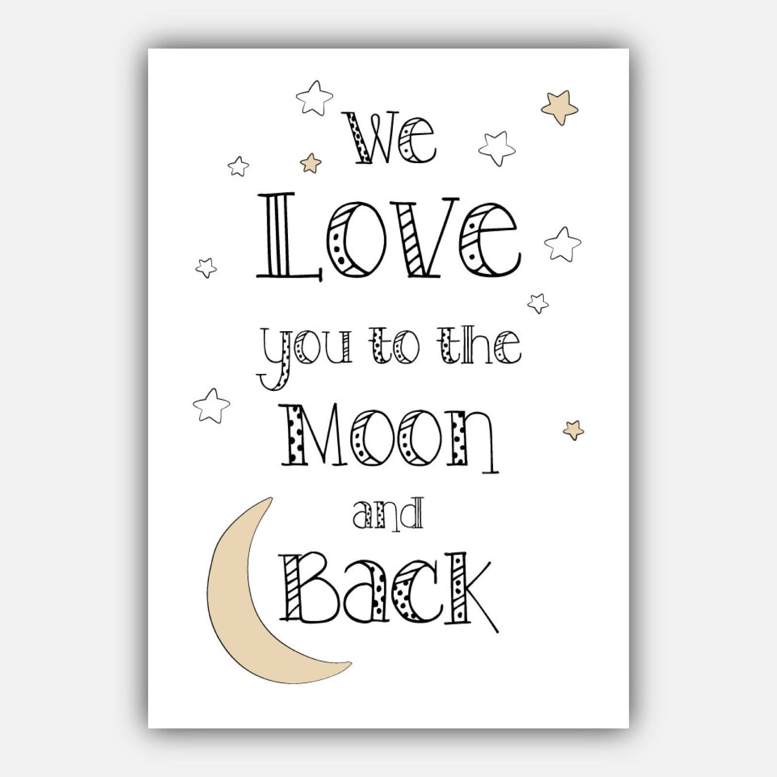 NURSERY Set of 5 PRINCESS Unicorn, So Loved, Love you to the Moon and Back Scandinavian Gallery Wall Art Prints Picture Posters