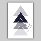 Set of 5 Gallery Wall Art Scandinavian  Navy Blue and Grey Art Prints Elephant Art Mountains GEOMETRIC Wall Pictures Posters Artwork