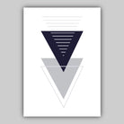 Set of 5 Gallery Wall Art Scandinavian  Navy Blue and Grey Art Prints Elephant Art Mountains GEOMETRIC Wall Pictures Posters Artwork