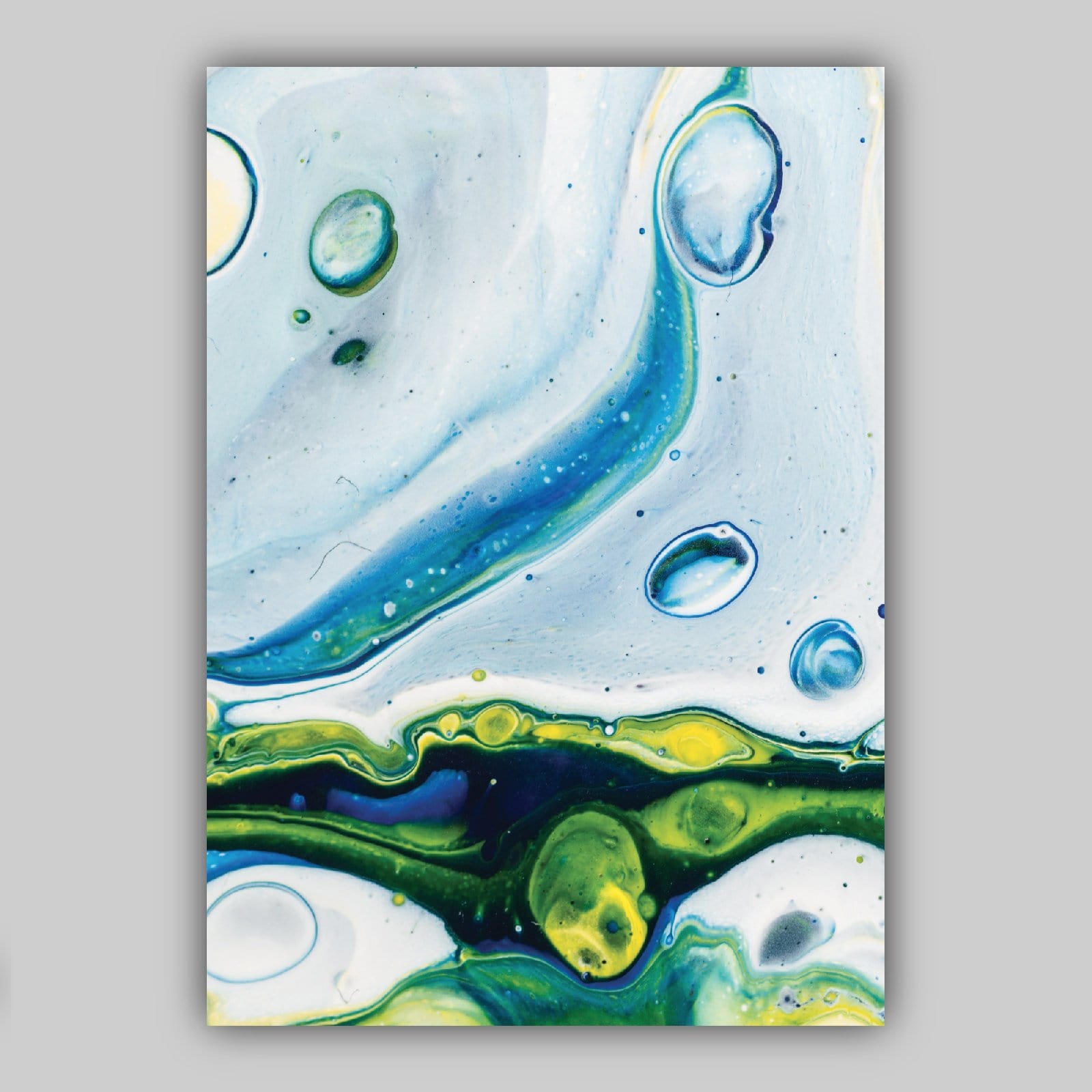 Set of 3 CACTUS Abstract Paintings Aqua Turquoise Wall Art Prints