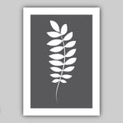 Set of 3 Yellow Grey and White Art Prints Tropical LEAVES