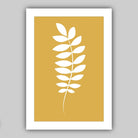 Set of 3 Grey Yellow and White Tropical LEAVES Gallery Wall Art Prints