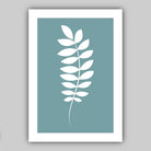 Set of 3 Duck Egg Blue Grey and White Tropical Gallery Wall Art Prints