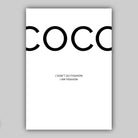 Set of 3 Black and White Fashion Quote Art Prints