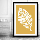 Set of 3 Yellow Grey and White Art Prints Tropical Botanical Monstera Leaves