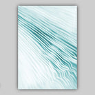 Set of 3 Abstract Art Prints of Aqua Turquoise Blue Botanical Flowers