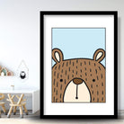Nursery Set of 3 Art Prints Scandinavian Scandi Minimalist Animals Bird, Bear, Fox
