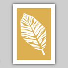 Set of 3 Yellow Grey and White Art Prints Tropical Botanical Monstera Leaves