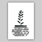 Set of 3 Grey & Yellow Cactus Scandinavian Art Prints