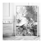 Set of 3 Abstract Art Prints of Paintings Black White Grey Wall Art Print