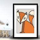 Nursery Set of 3 Art Prints Scandinavian Scandi Minimalist Animals Bird, Bear, Fox
